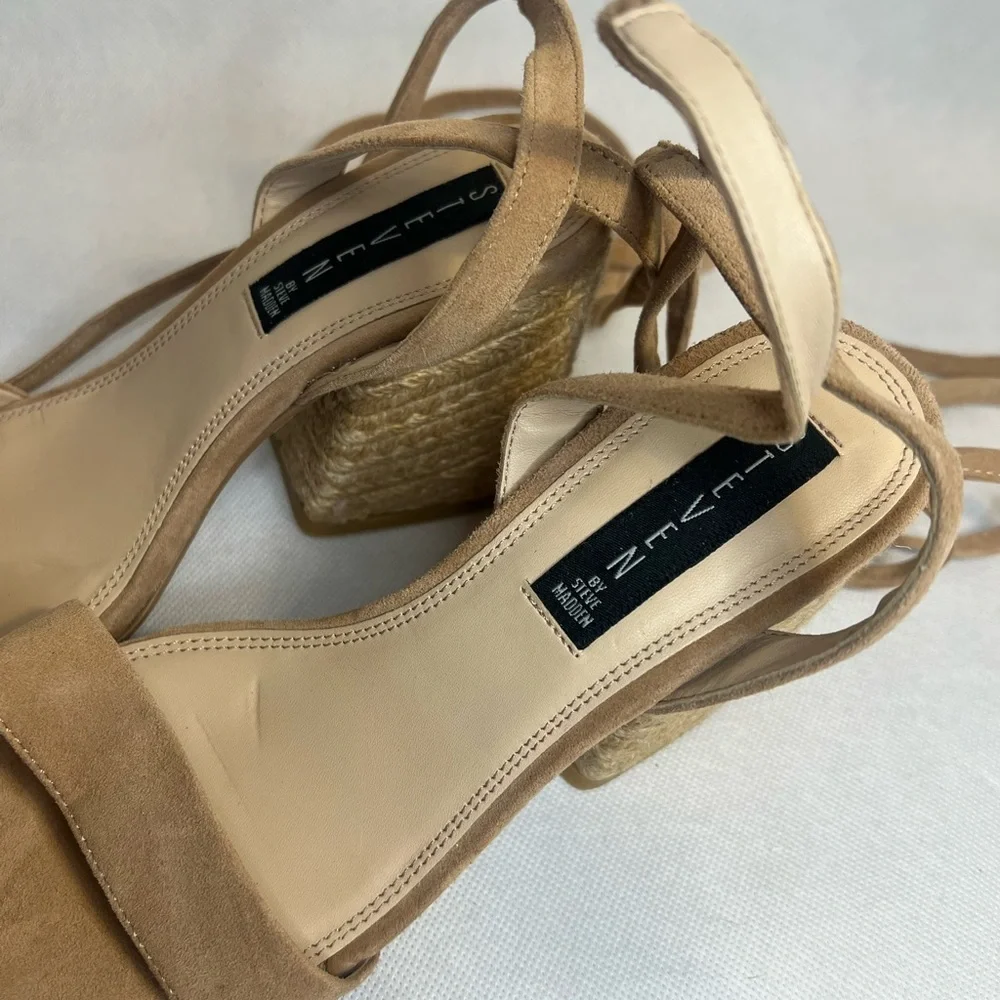 Steven Yasi Sand Espadrille Suede sandals